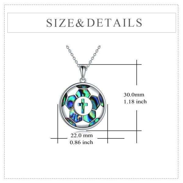 Sterling Silver Football Necklace-4