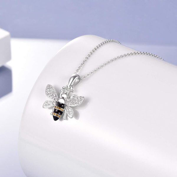 Sterling Silver Bee Necklace-2