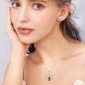 wholesale 925 Sterling Silver Honeybee Pendant Necklace with Cubic Zirconia and Citrine Accents for Women-0-5