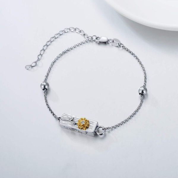 Sterling Silver Sunflower Bracelet-3