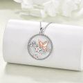 wholesale 925 Sterling Silver Butterfly & Flower Pendant Necklace for Women - Wholesale Jewelry-0-1