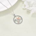 wholesale 925 Sterling Silver Butterfly & Flower Pendant Necklace for Women - Wholesale Jewelry-0-2