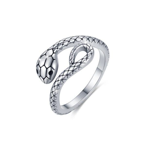 Sterling Silver Snake Ring -0