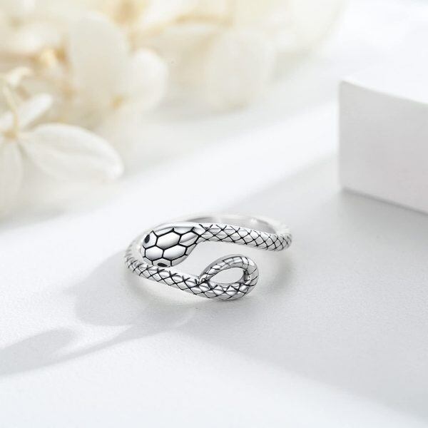 Sterling Silver Snake Ring -4