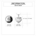 wholesale 925 Sterling Silver Heart Photo Locket Pendant I Love you To the Moon Necklace for Women Girls  48cm Chain Length-0-2