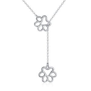 Sterling Silver Paw Necklace -0