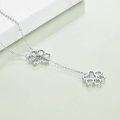 wholesale 925 Sterling Silver Flower Pendant Lariat Necklace Pet Lover Gift for Women-0-2