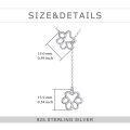 wholesale 925 Sterling Silver Flower Pendant Lariat Necklace Pet Lover Gift for Women-0-3
