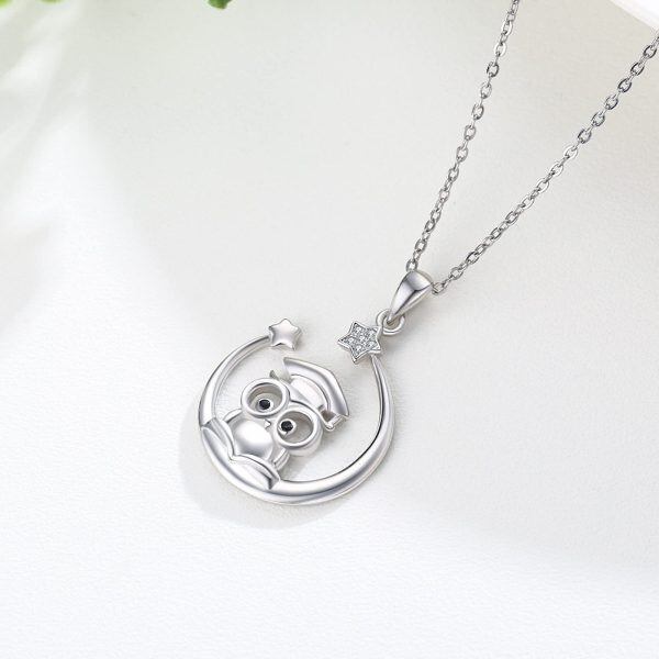 Sterling Silver Owl Necklace-6