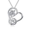 wholesale 925 Sterling Silver Turtle Heart Pendant Necklace for Women - Wholesale Jewelry-0-0