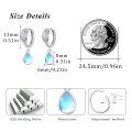 wholesale 925 Sterling Silver Teardrop Moonstone Huggie Hoop Earrings for Women-0-3