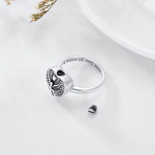 Sterling Silver Cross Urn Cremation Rings-2