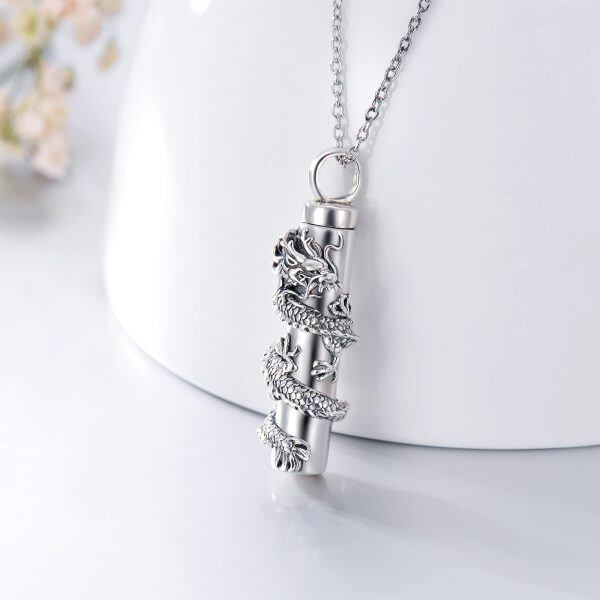 Sterling Silver Dragon Urn Necklaces -1