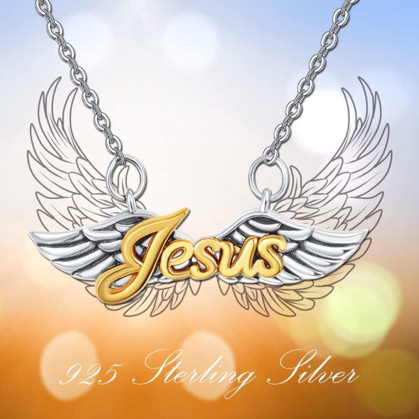 Sterling Silver Jesus Necklace -5