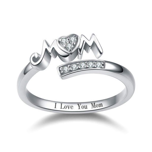 Sterling Silver Mom Rings -0