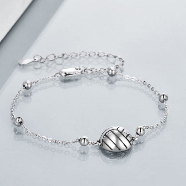 Sterling Silver Volleyball Bracelet Inspirational Bracelets-1