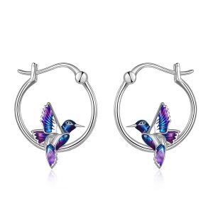 Sterling Silver Hummingbird Earrings -0