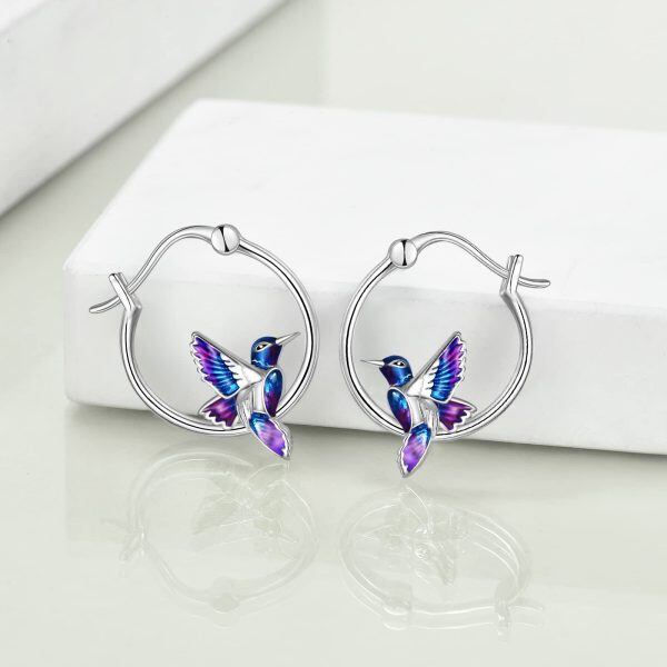 Sterling Silver Hummingbird Earrings -1