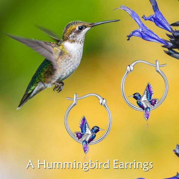 Sterling Silver Hummingbird Earrings -4