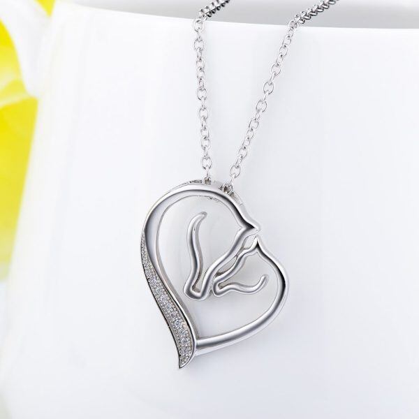 Sterling Silver Heart Pendant Necklace -2