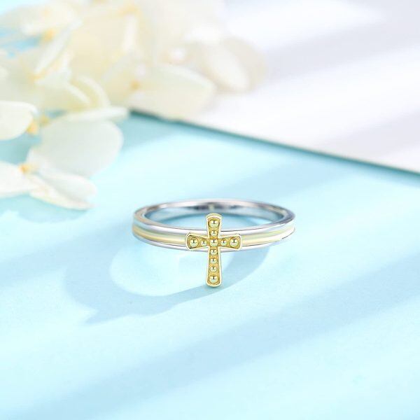 Sterling Silver Religious Faith Cross Ring -2