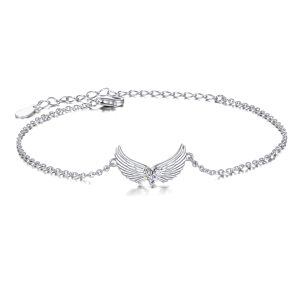 Sterling Silver Angel Wings Bracelet -0