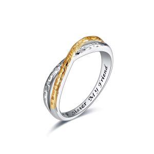 Sterling Silver Sister Infinity Ring-0