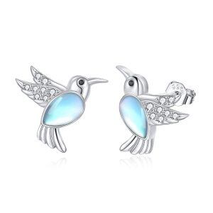 Sterling Silver Hummingbird Earrings-0