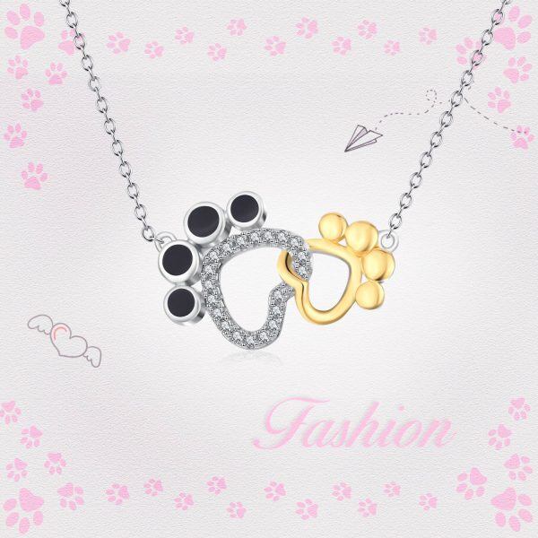 Sterling Silver Cat Pendant Necklace-4