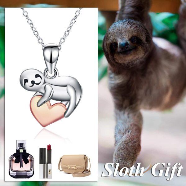 Sterling Silver Sloth Necklace-5