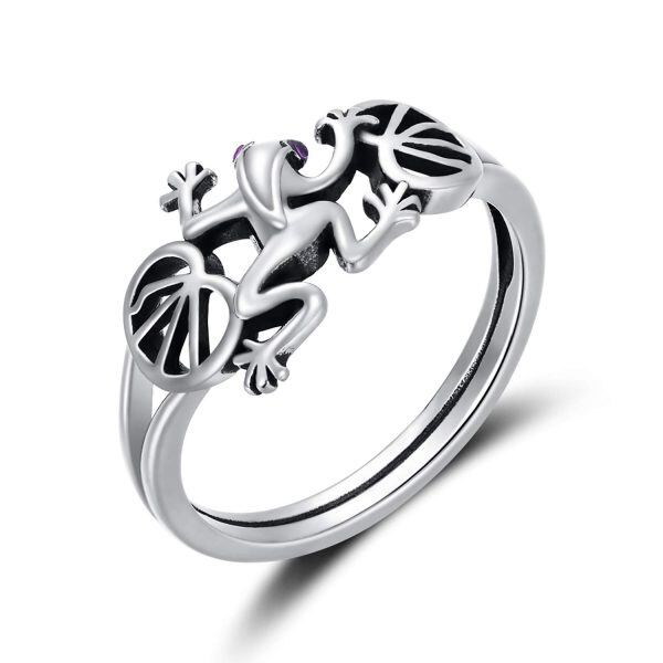 Sterling Silver Frog Rings -0