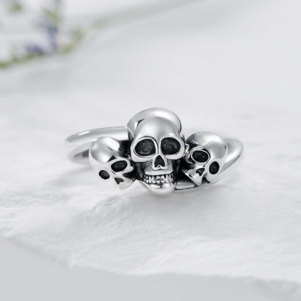 Sterling Silver Skull Head Rings-2