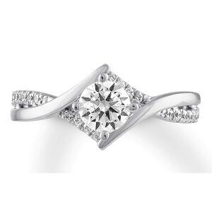 Sterling Silver Moissanite Engagement Rings -0