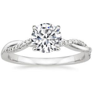 Sterling Sliver Infinity Twisting Moissanite Rings-0