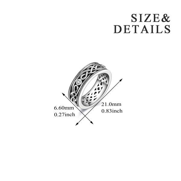 Sterling Silver Celtic Knot Ring -5