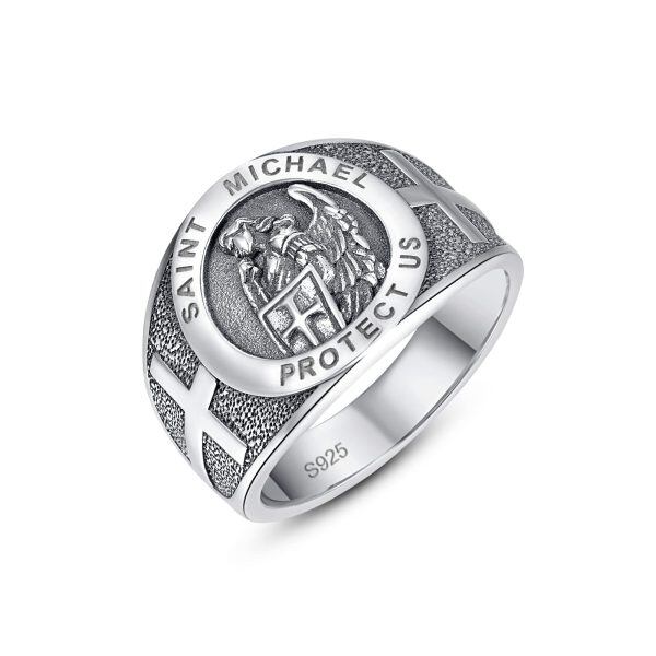 Sterling Silver Amulet Ring Protection Ring-0