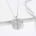 wholesale 925 Sterling Silver Heart-Shaped Caduceus Angel Wing Pendant Necklace for Nurses-0-4