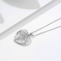 wholesale 925 Sterling Silver Heart-Shaped Caduceus Angel Wing Pendant Necklace for Nurses-0-5