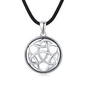 Sterling Silver Celtic Knot Necklace -0