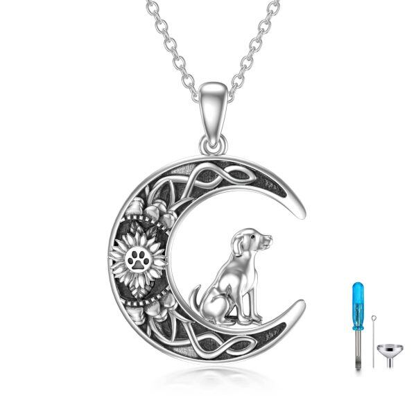 Sterling Silver Dog Cremation Necklace -0