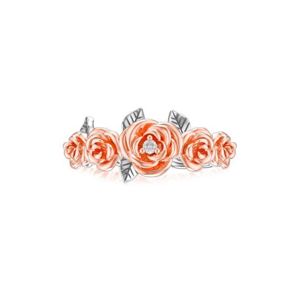 Sterling Sliver Rose Flower Ring -2