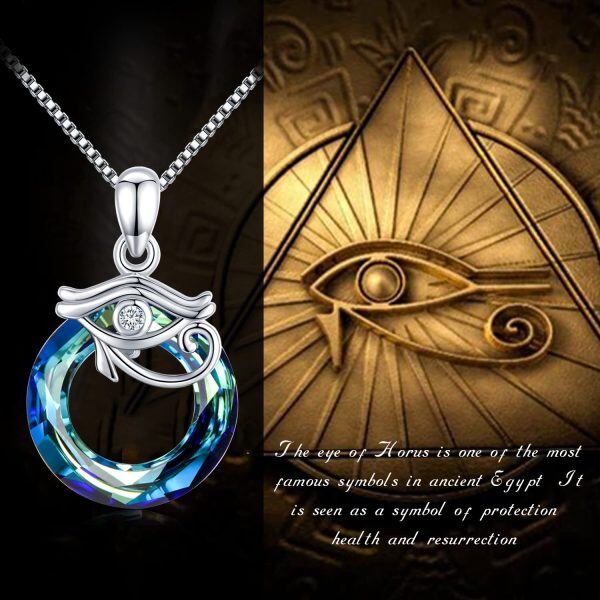 Sterling Silver Evil Eye Pendant Necklace-6