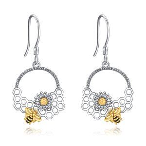 Sterling Silver Honeybee Earrings-0