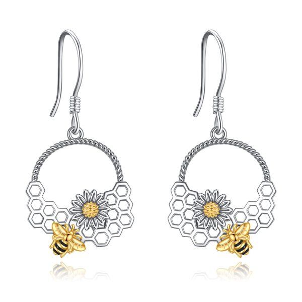 Sterling Silver Honeybee Earrings-0