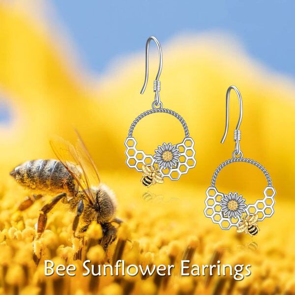 Sterling Silver Honeybee Earrings-4