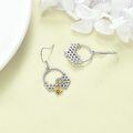 wholesale 925 Sterling Silver Bee and Daisy Dangle Earrings for Women-0-5