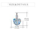 wholesale Sterling Silver Blue Crystal Tree of Life Urn Necklace for Ashes - Rhodium Plated-0-3