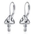 wholesale 925 Sterling Silver Mushroom Drop Earrings with Moon and Star Design - Daughter Gift Ideas-0-0