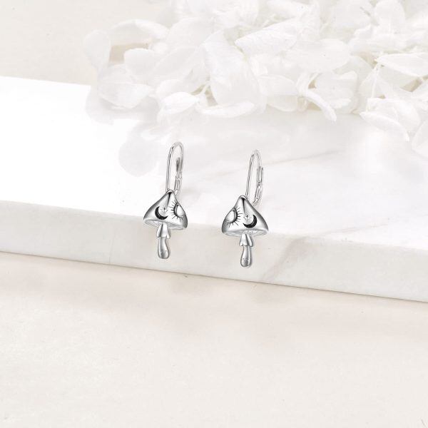 Sterling Silver Mushroom Earrings-3