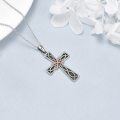 wholesale 925 Sterling Silver Celtic Knot Cross Infinity Pendant Necklace for Women-0-2